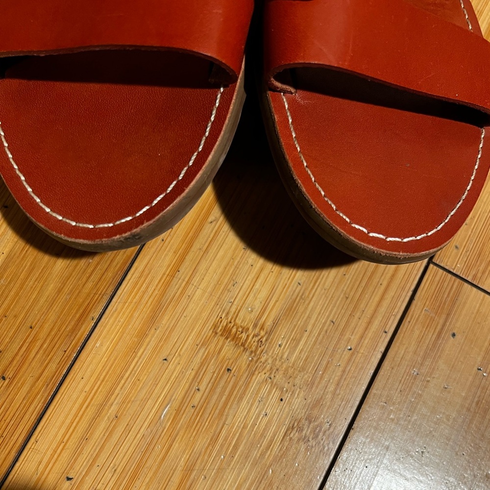 Madewell The Boardwalk Double-Strap Slide Sandals In Weathered Brick Size 8 - Picture 15 of 16